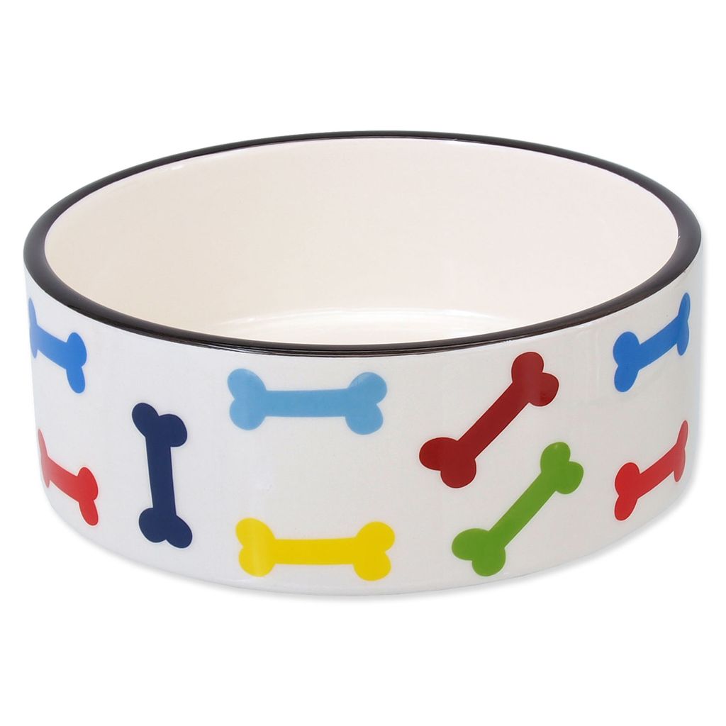 DOG FANTASY miska ceramiczna nadruk ceramiczny kolor kości Zdjęcie produktu 