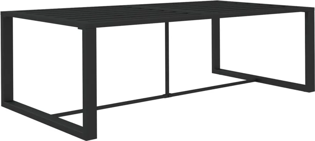 Tavolo Esterno Alluminio Antracite 120x60x66 cm Resistente UV
