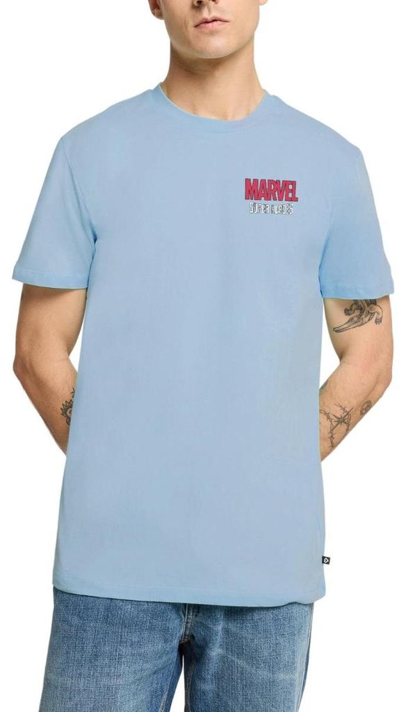 Spreadshirt Avengers Marvel Superhelden Chest- Und Backprint Männer Premium T-Shirt, XXL, Hellblau