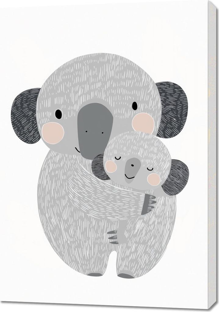 Bild 70x100cm Muster für Kinder, Mädchen und Jungen - Elefanten