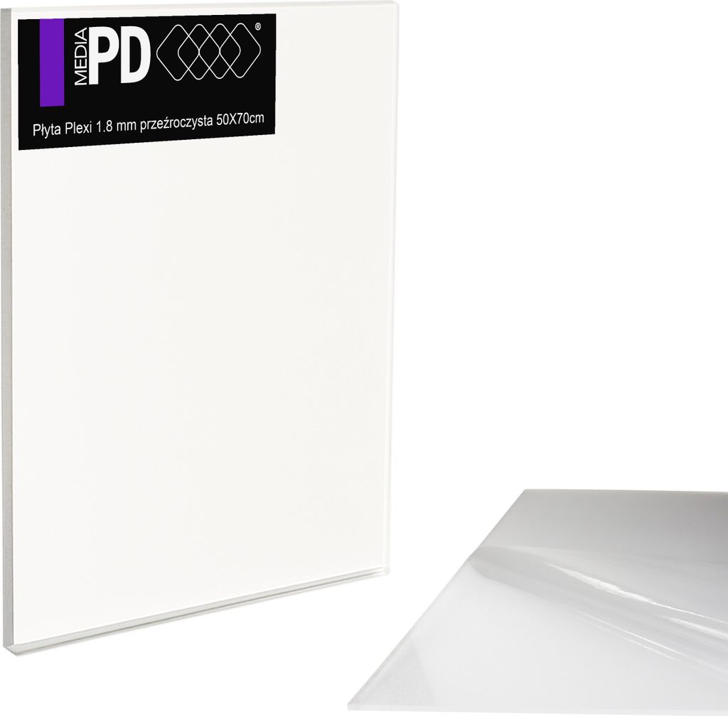 Acrylglas Platte Transparent 50x70 cm – 1,8 mm Stark – PMMA Produktbild 