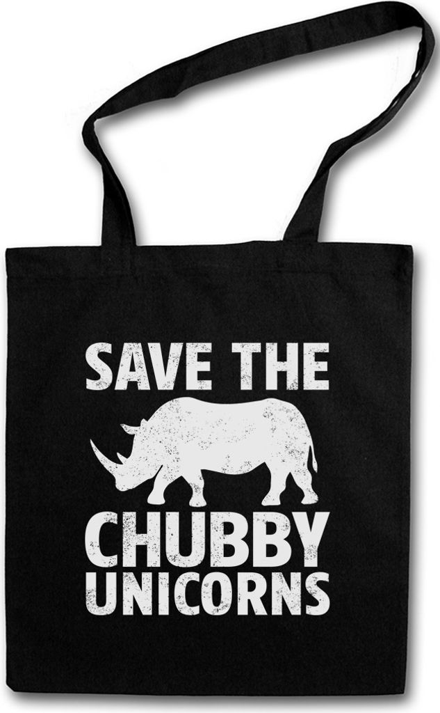 Urban Backwoods Save The Chubby Unicorns, Stofftasche, Farbe: Schwarz