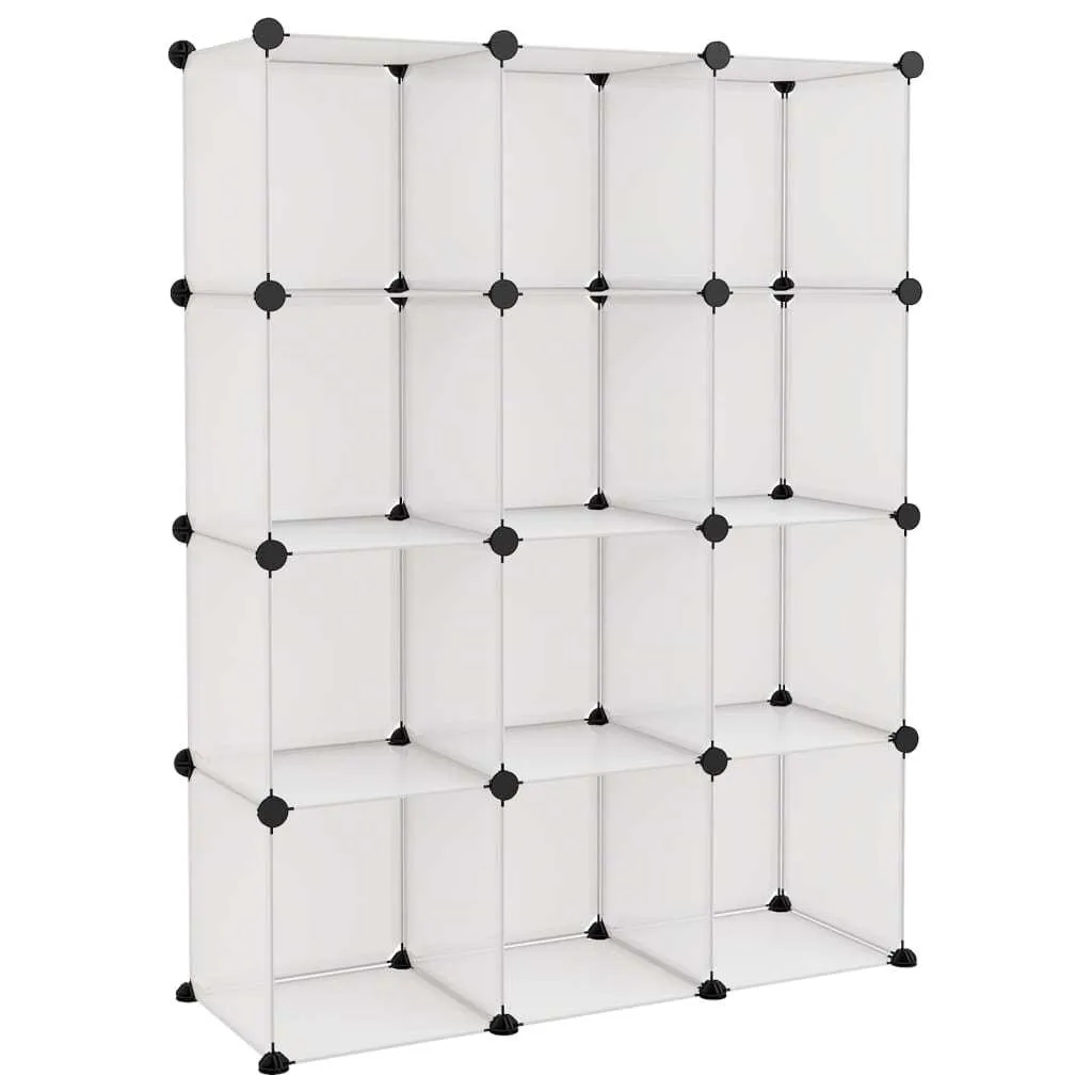 Rangement de bureau et maquillage : 12 cubes transparents empilables