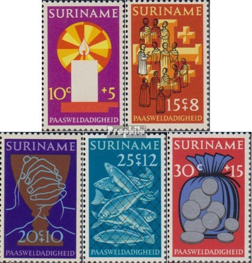 Briefmarken Suriname 1972 Mi 618-622 (kompl.Ausg.) postfrisch Ostern 1972