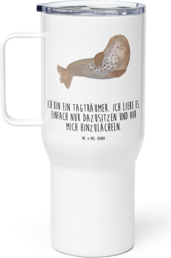 Mr. & Mrs. Panda Kaffee-to-go-Becher Robbe Lachen - Weiß - Produktbild 