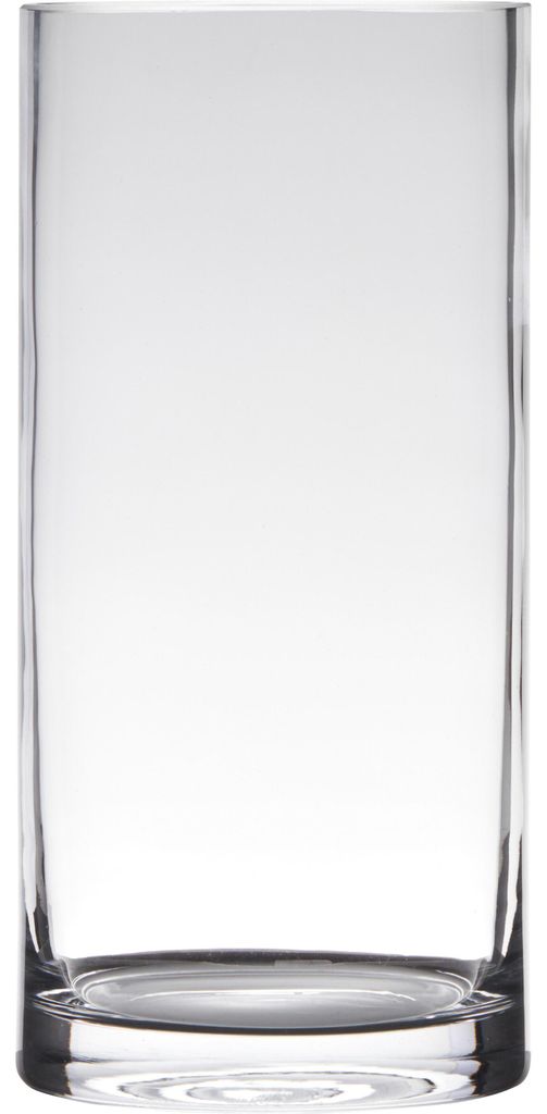 Vase - transparent - 25 x 12 cm - Glas - Zylinderform - Vasen - Blumenvase