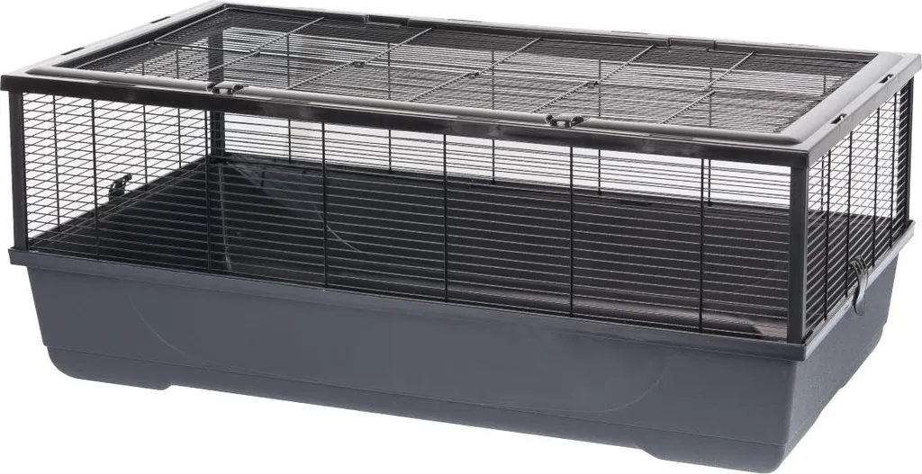 Cage rongeur Bernie Leer Noir 1000x540x390 mm à bac profond robuste