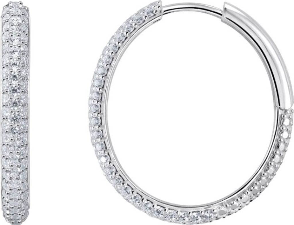 Thomas Sabo Creolen Damen mit Weißem Zirkonia-Pavé Silber Produktbild 