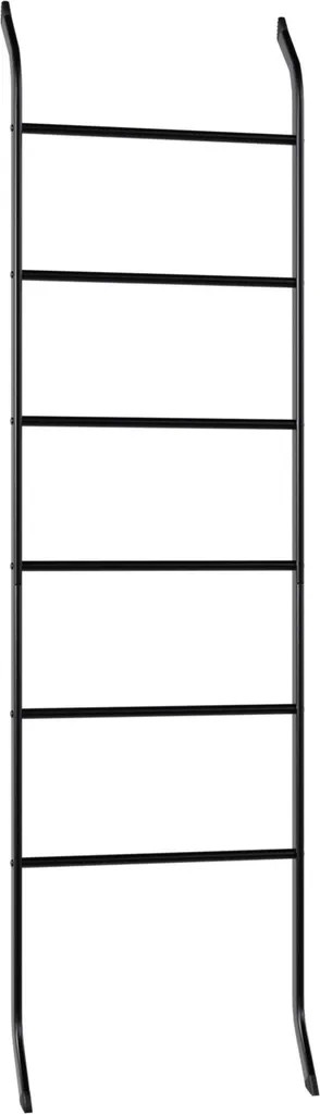 Scala Porta Asciugamani Nero in Acciaio Inox - Design Salvaspazio Moderno