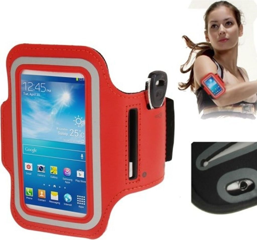 Tasche Armband für Samsung Galaxy S4 mini i9190 Rot