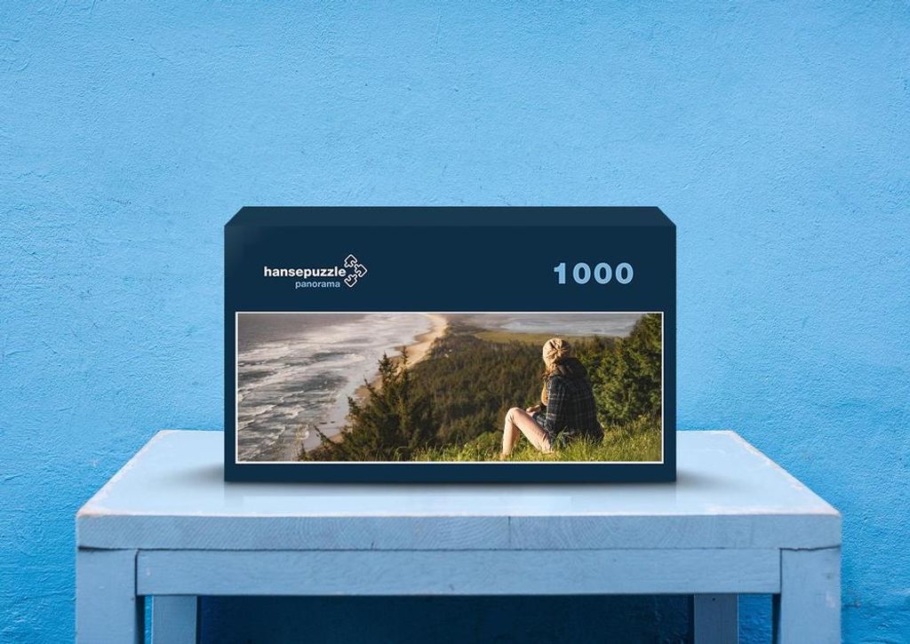 hansepuzzle 30377 - Meer-Blick Puzzle, 1050 Teile, Reisen, 60,0 x 46,0cm mit hochwertiger Aufbewahrung, Kartonbox und wiederverschließbarem Beutel