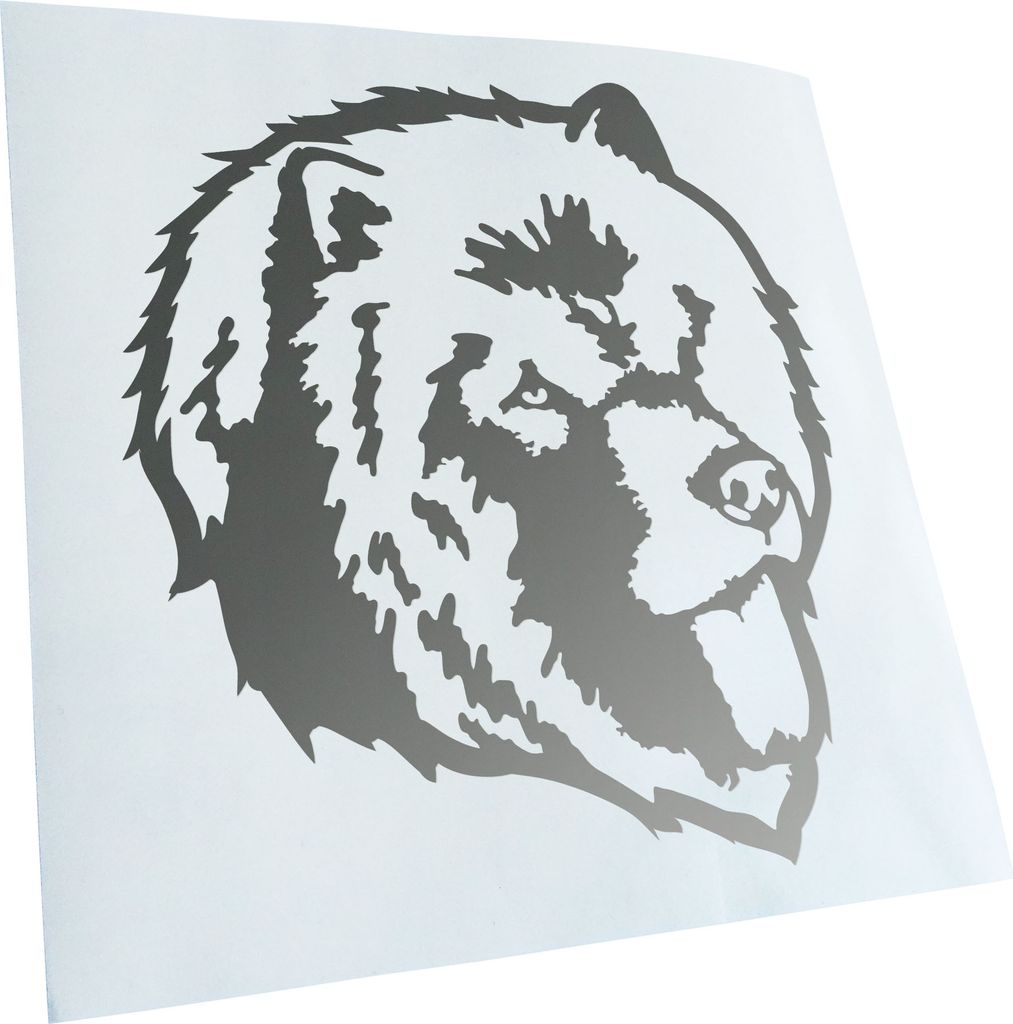 Kiwistar - Autoaufkleber - Chowchow Hund - Silber - 40x36cm - Aufkleber für Auto, Laptop, Fahrrad, LKW, Motorrad mehrfarbig JDM Decal Racing