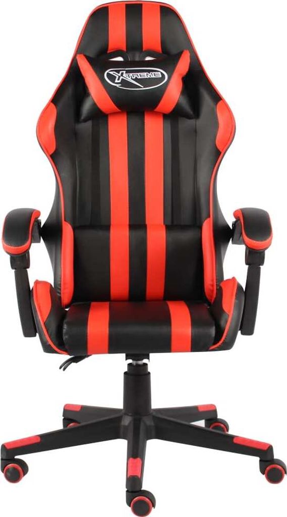 "WINTER SALE"Gaming-Stuhl/Schreibtischstuhl, ergonomisch, Chefsessel - Schwarz und Rot Kunstleder - Bürostuhl 150kg NEU8840152