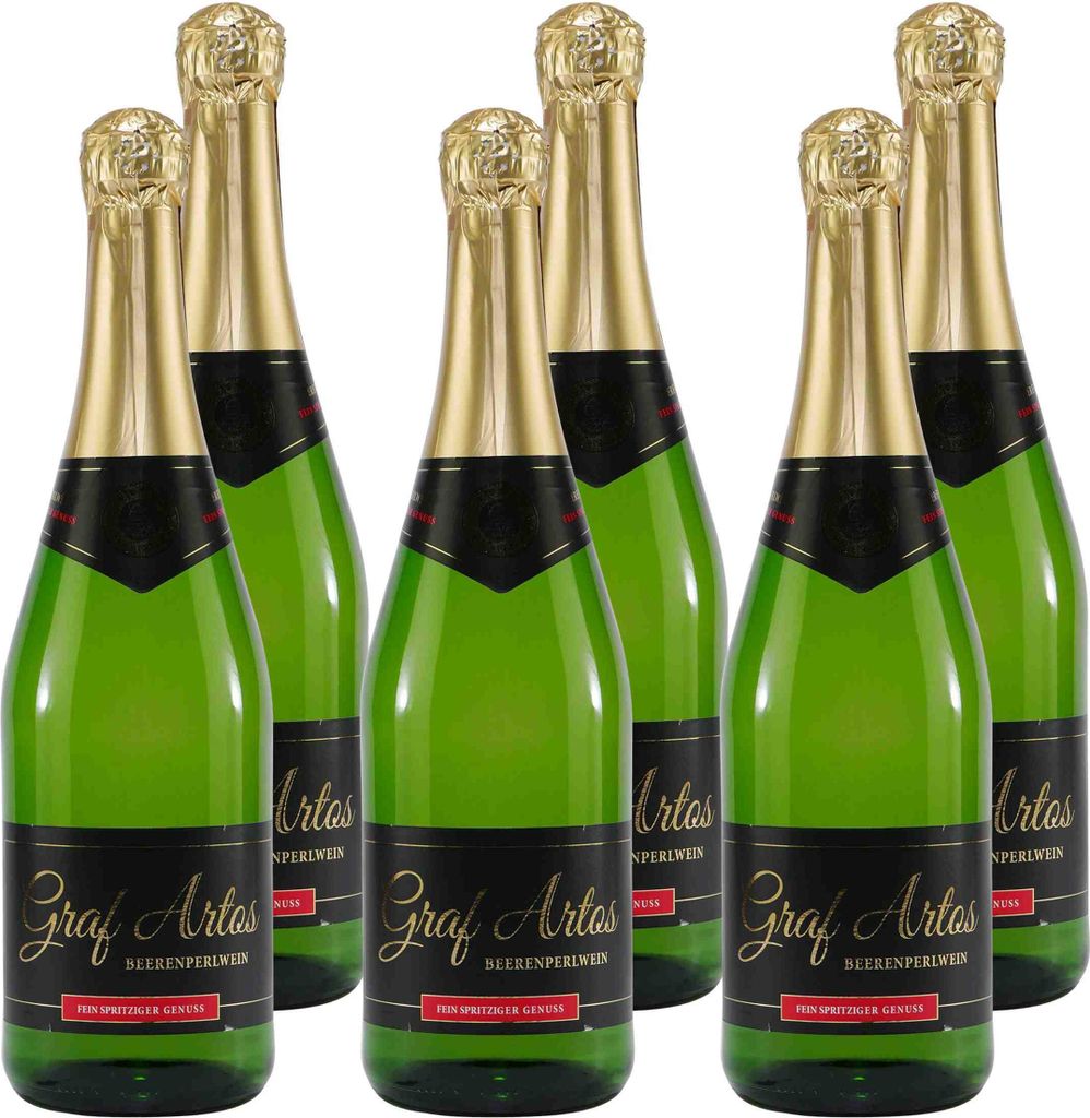 Graf Artos Beerenperlwein -halbtrocken- (6 x 0,75L) Produktbild 