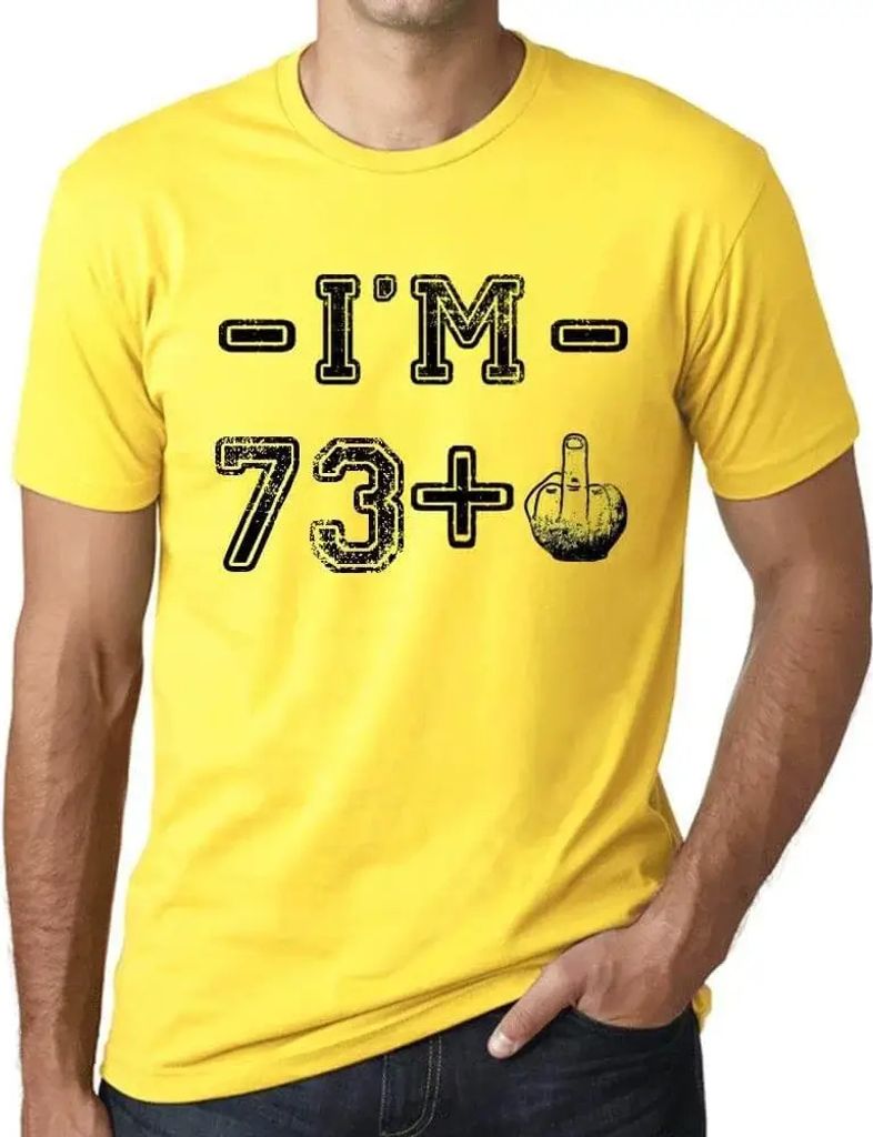 Herren Grafik T-Shirt 65 Jahre ich bin 64 + ein Mittelfinger – 65 Years I'm 64 + A Middle Finger – Geschenk 65. Geburtstag Jahrestag 65 Jahre J...
