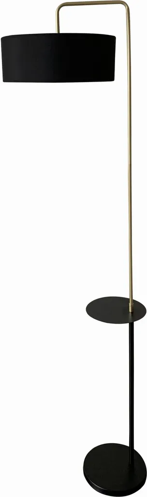Candellux IMPACT lampadaire noir et doré 1xE27 avec étagère 51-00026