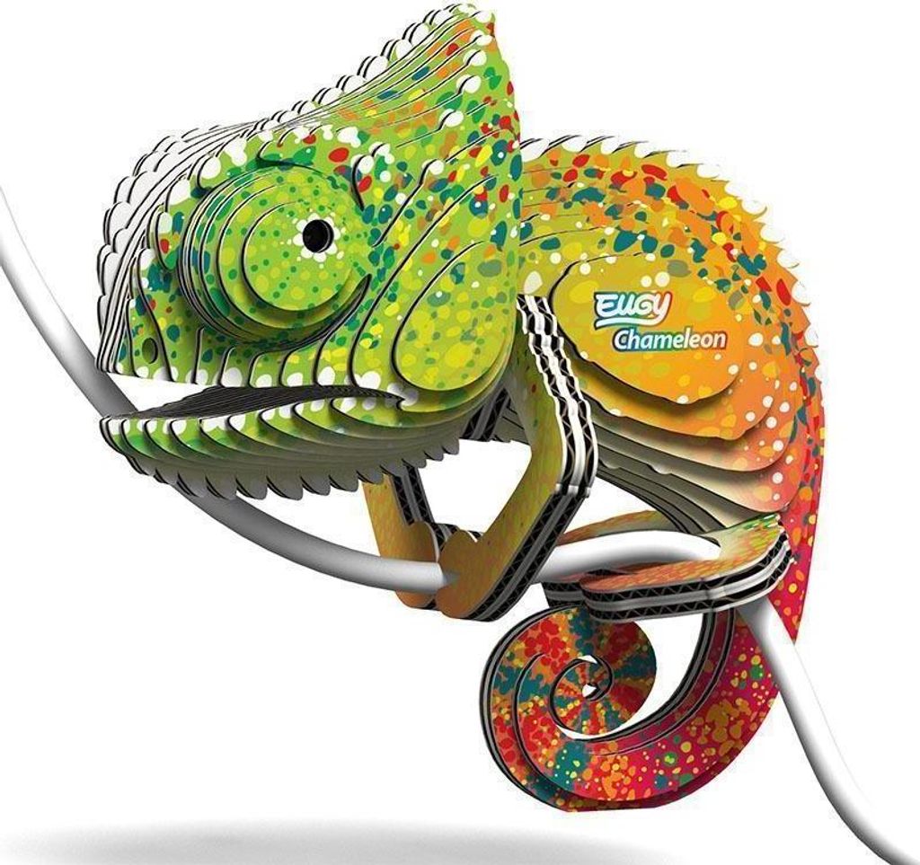 EUGY - 3D Bastelset Chamäleon Productafbeelding 