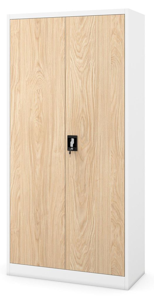 Metallschrank C34 Aktenschrank Aufbewahrungsschrank Umkleideschrank Spind Kleiderstange Pulverbeschichtung Metall Abschließbar 185 cm x 90 cm x 45...