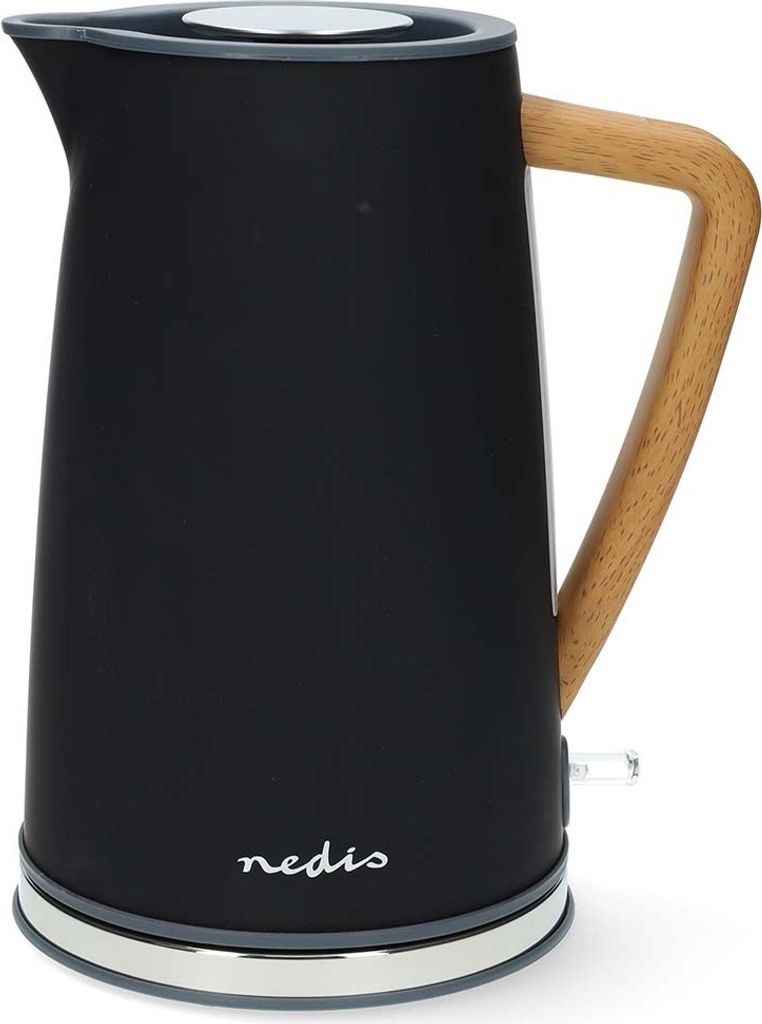 Nedis Bouilloire - 1.7 l - Soft-Touch - Noir - Rotation 360 Image du produit 