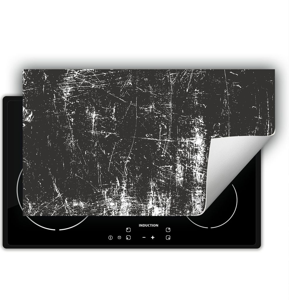DarHaus Herdabdeckplatte 90x52 cm Anti Rutsch Matte Aufrollbar, grau