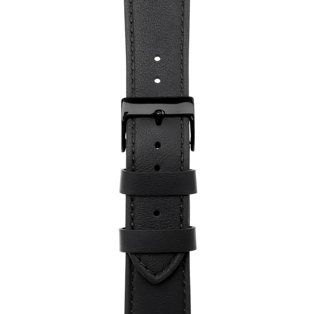 FIXED Bracelet en Cuir Noir pour Apple Watch 42/44/45/46/49mm Chic
