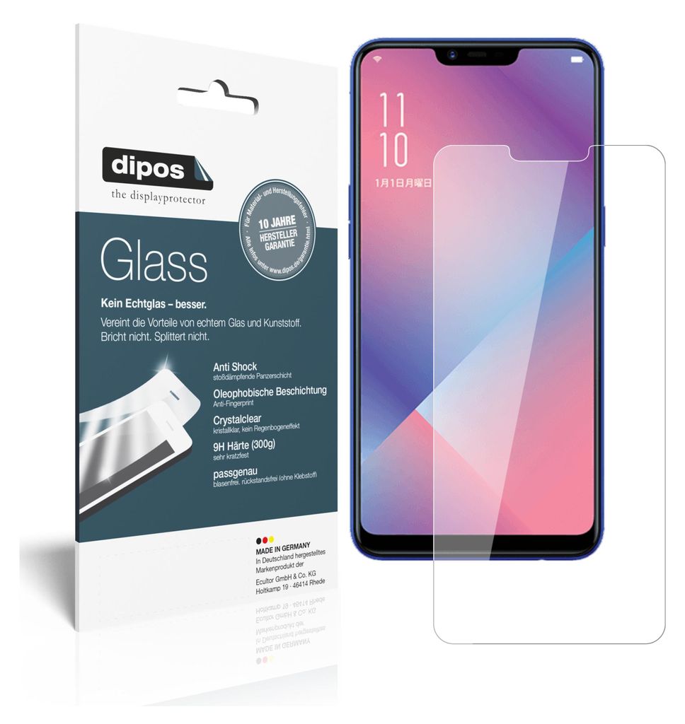 Dipos Glass, Oppo, Oppo R15 Neo, Schockresistent, 2 Stück(e)