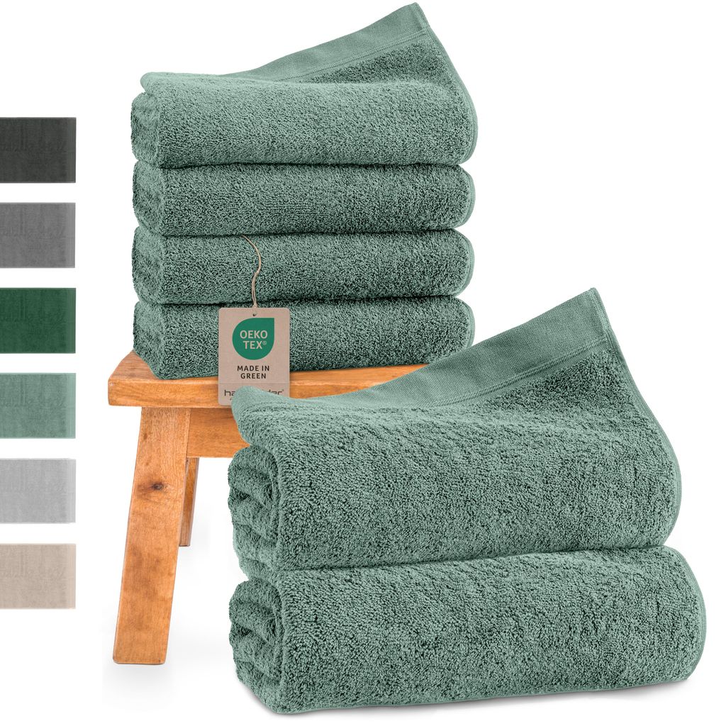 Handtuch Set: 2 Badetücher + 4 Handtücher