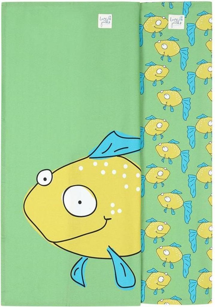 Lazy Jacks - Geschirrhandtuch, Fisch (2er-Pack) LJ332 (Einheitsgröße) (Hellgrün)