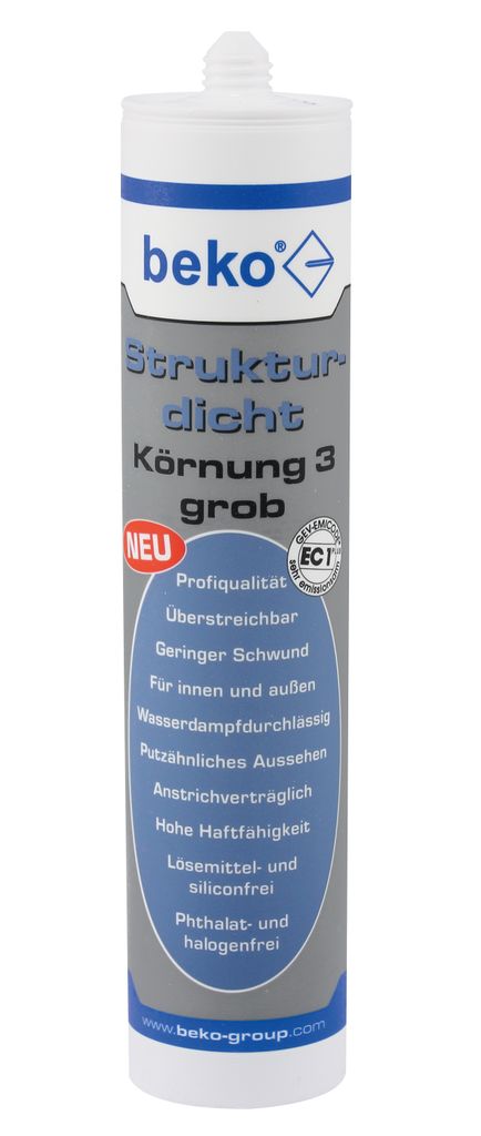 beko Strukturdicht Acryl, weiß, Körnung 3 - grob, 310 ml Produktbild 