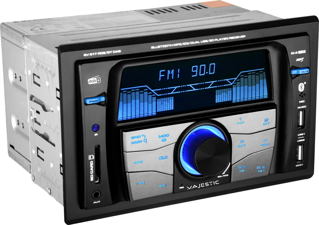 Autoradio VCM Majestic Bluetooth et DAB+ pour Appels Mains Libres USB