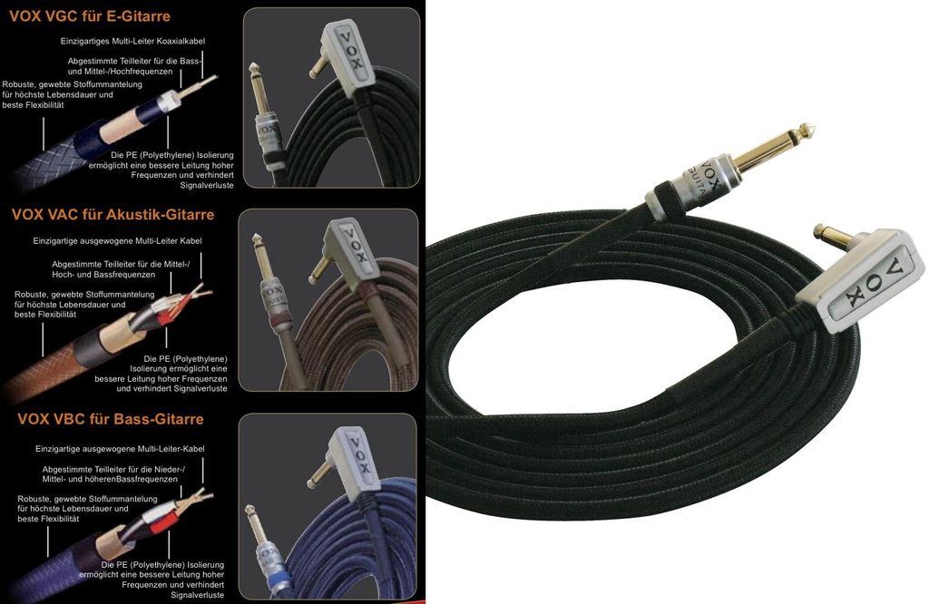 VOX VGC19 Vintage Guitar Cable