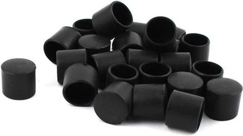 Pieds de table antidérapants en caoutchouc 12 mm - Pack de 24 unités