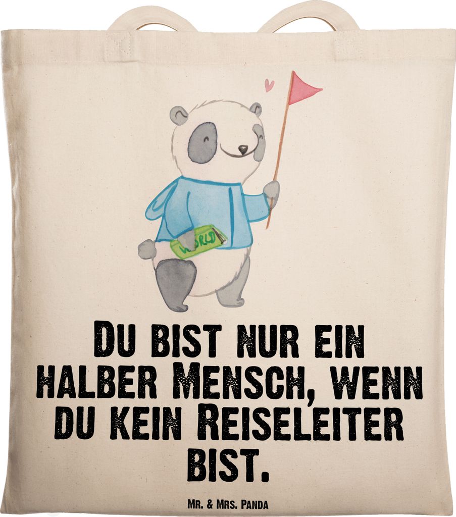 Mr. & Mrs. Panda Schultasche Reiseleiter Herz - Transparent - Geschenk, Shopping Tasche, Jutebeutel, Laptoptasche, Baumwollbeutel, Einkaufstasche