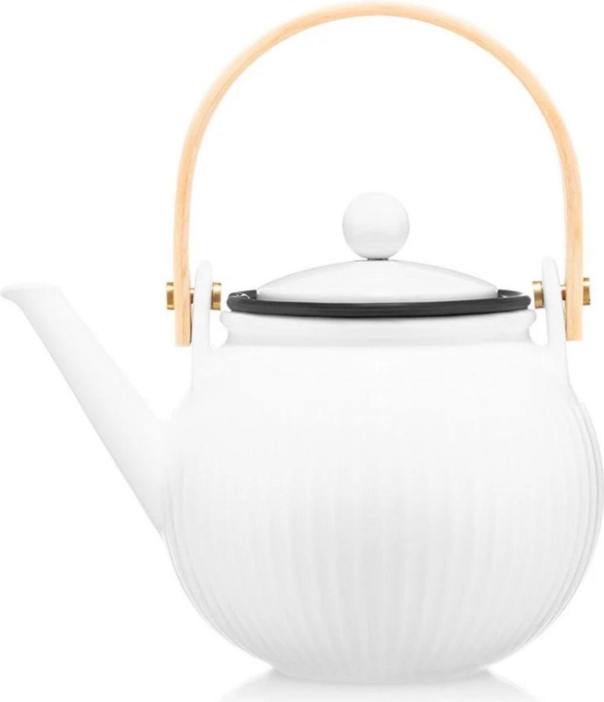 Bodum Teekanne 0,5 Liter Teepresse aus Porzellan und Edelstahlfilter