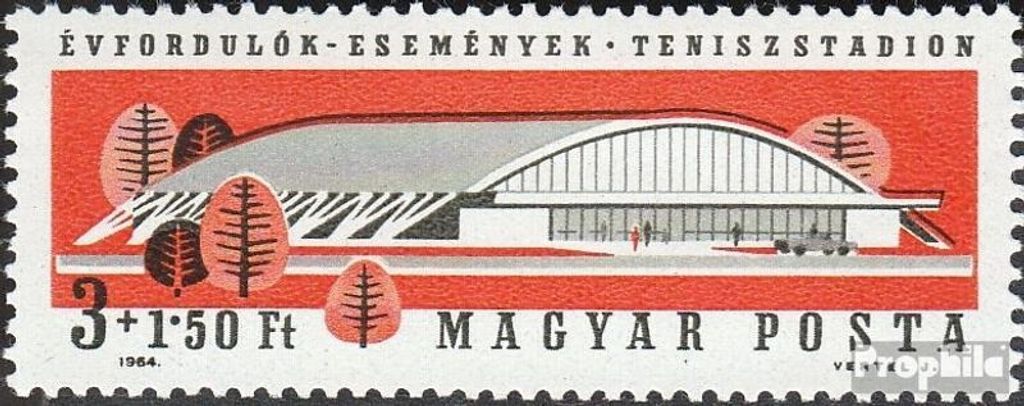 Briefmarken Ungarn 1964 Mi 2043A (kompl.Ausg.) postfrisch Tennishalle
