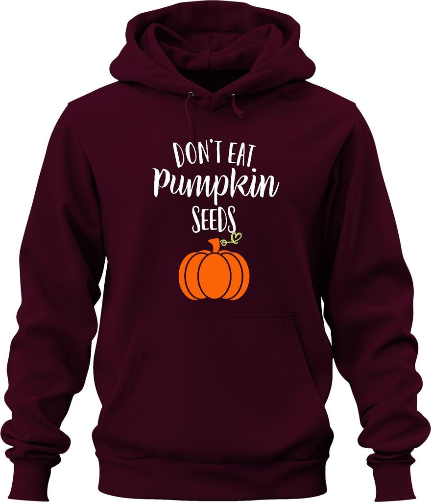 DON'T EAT Pumpkin SEEDS Halloween Kürbis Geschenk Schwangerschaft Uni Hoodie Kapuzenpullover, Burgundy, S