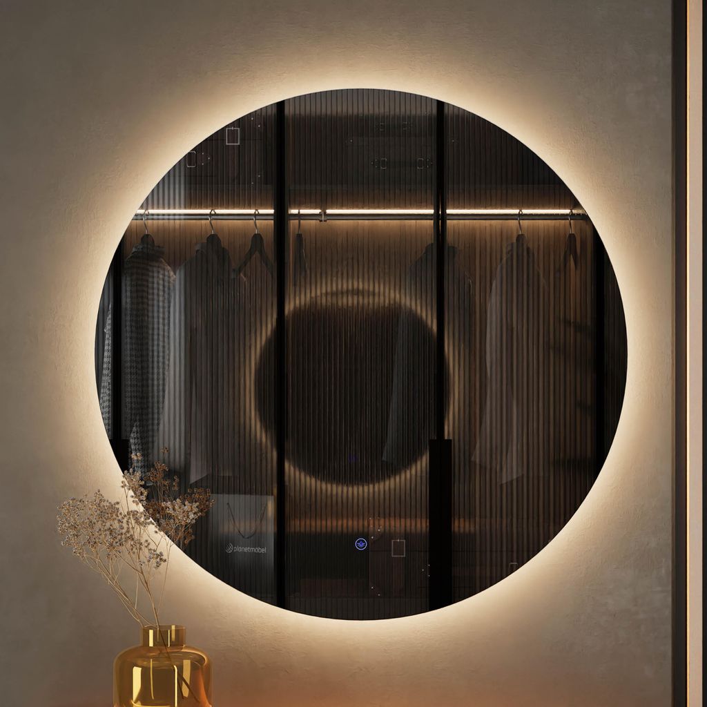 Wandspiegel NOVA rund 80 cm mit LED Beleuchtung Produktbild 