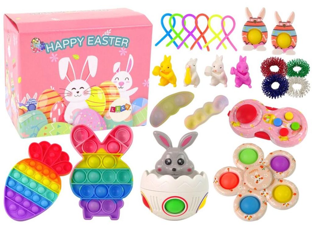 IMPORT LEANTOYS Ostern Zappelphilipp Pop It 25 Stück Set Produktbild 