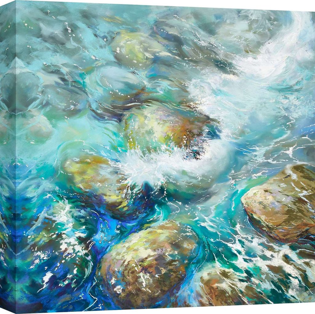 Landschaft Leinwandbild - Nel Whatmore – Fließender Strom - 50X50 cm