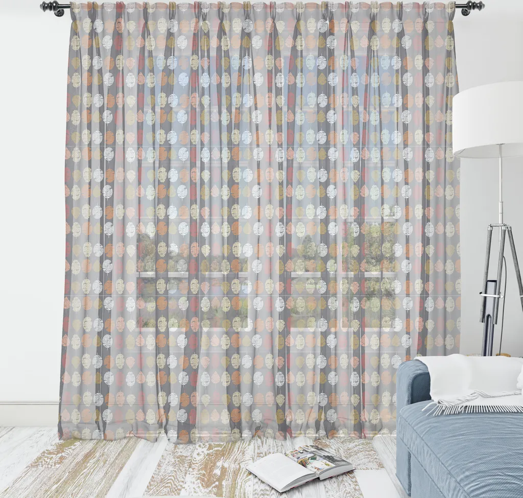 ABAKUHAUS Arazzo Lavabile Foglie Autunno 135x274cm - Raso Resistente