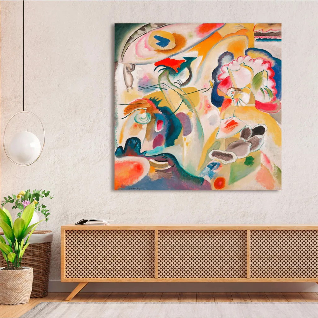 Tableau abstrait pour salon - Kandinsky Improvisation 29 - 40x40cm - 3