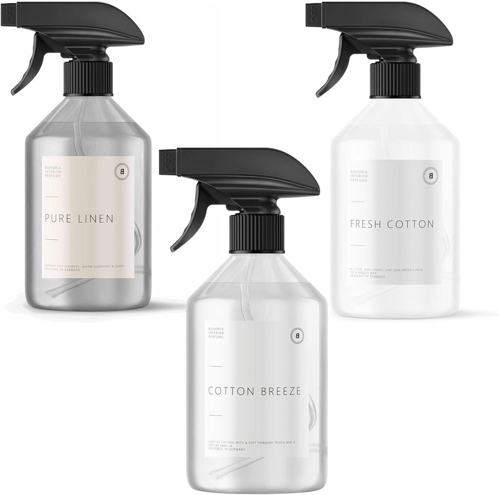 BOHORIA Premium Raumspray Set 3x500 ml – Frische Wäsche Produktbild 