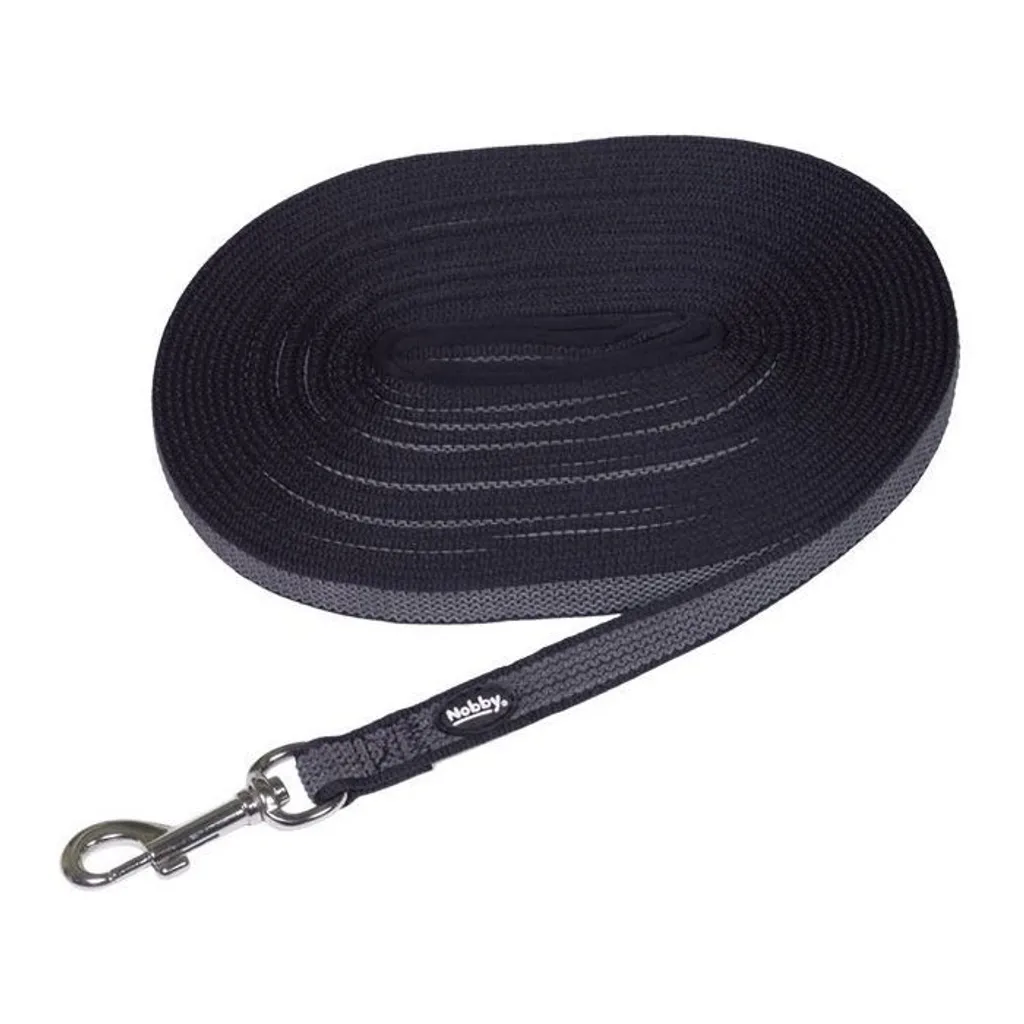 Nobby Laisse à Pister Anti-Slip Noir 10m - Laisse Longue de Pistage