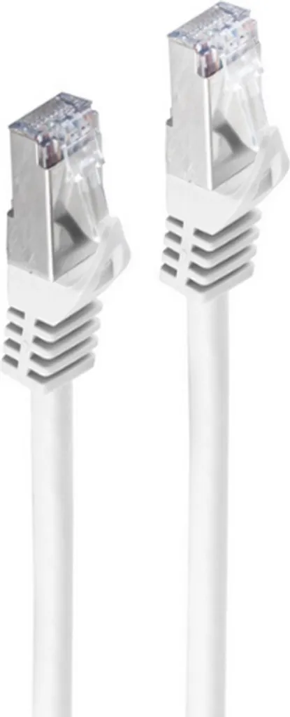 Cavo Patch RJ45 Cat 7 Piatto 0.5m Bianco | S/FTP 10Gbps Slim per Rack