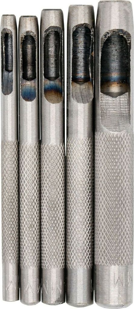 5-teilig Locheisensatz Lochpfeifen Lochstanzen Lochflöten Set 3 bis 8mm