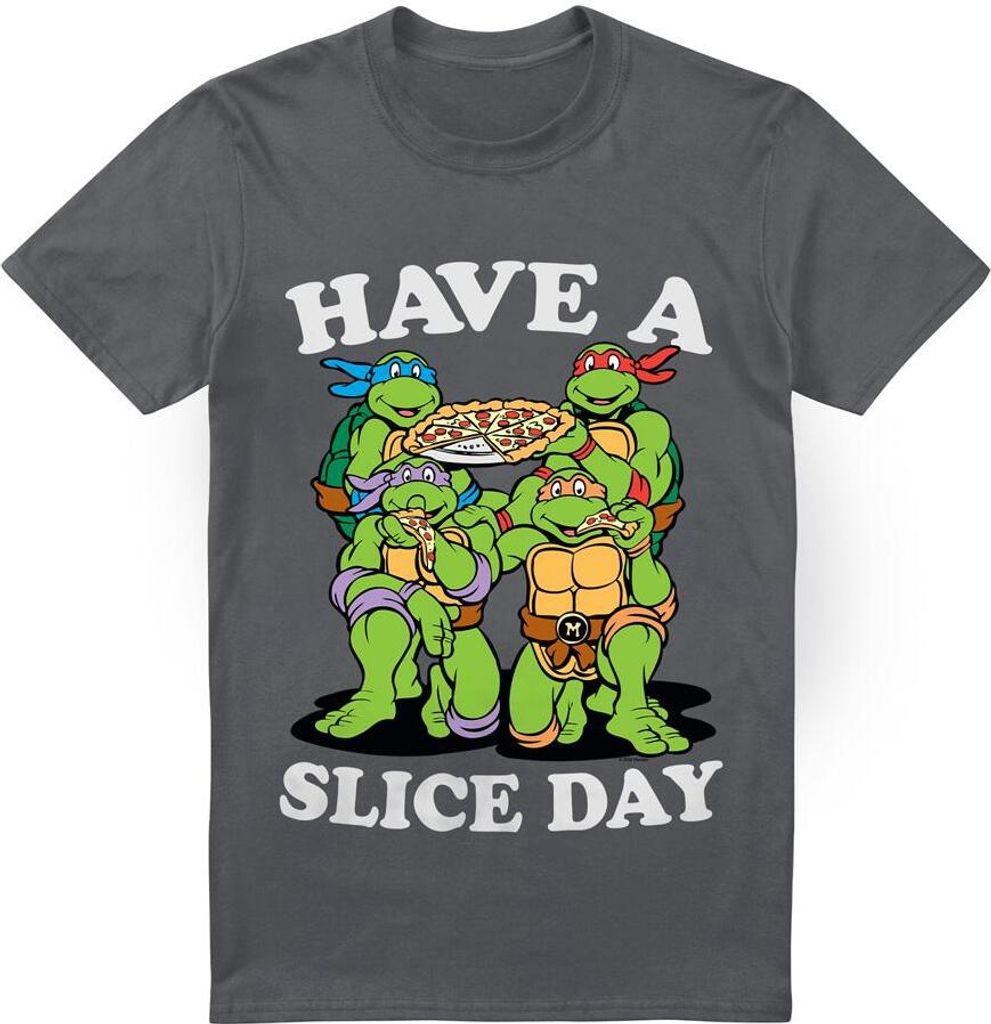 Teenage Mutant Ninja Turtles - "Have A Slice Day" T-Shirt für Herren TV6628 (XL) (Holzkohle)