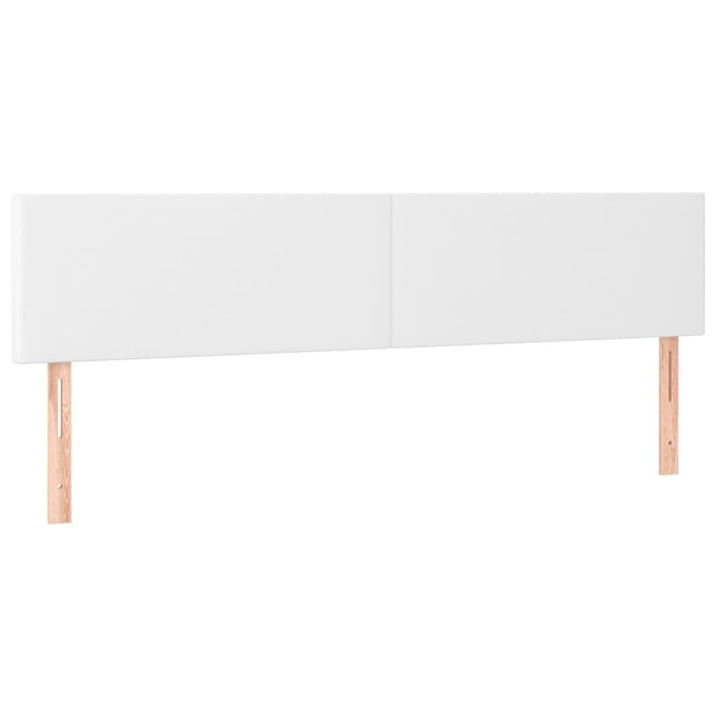 vidaXL Testiere 2 pz. Bianco 80x5x78/88 cm Similcuoio Immagine del prodotto 