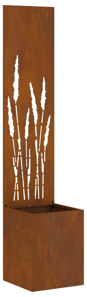 Garten Sichtschutz-Leinwand Rostig 32 x 150 cm Wetterfeststahl