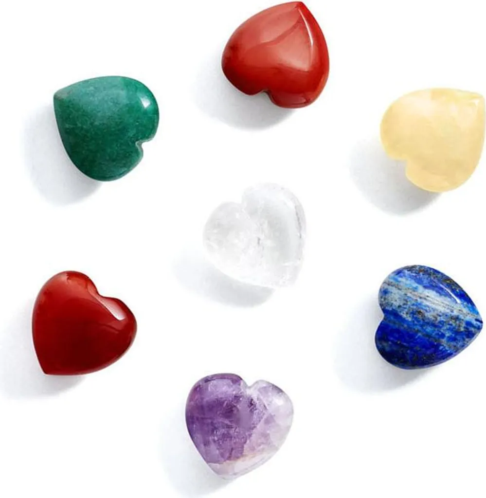 Pierres 7 Chakras pour Méditation et Équilibrage Énergétique Cœur - 3