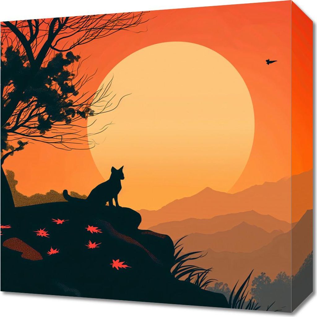 Bild 40x40cm Katzenhügel